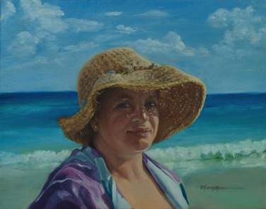 Darcie in a Straw Hat
oil on canvas
11 x 14